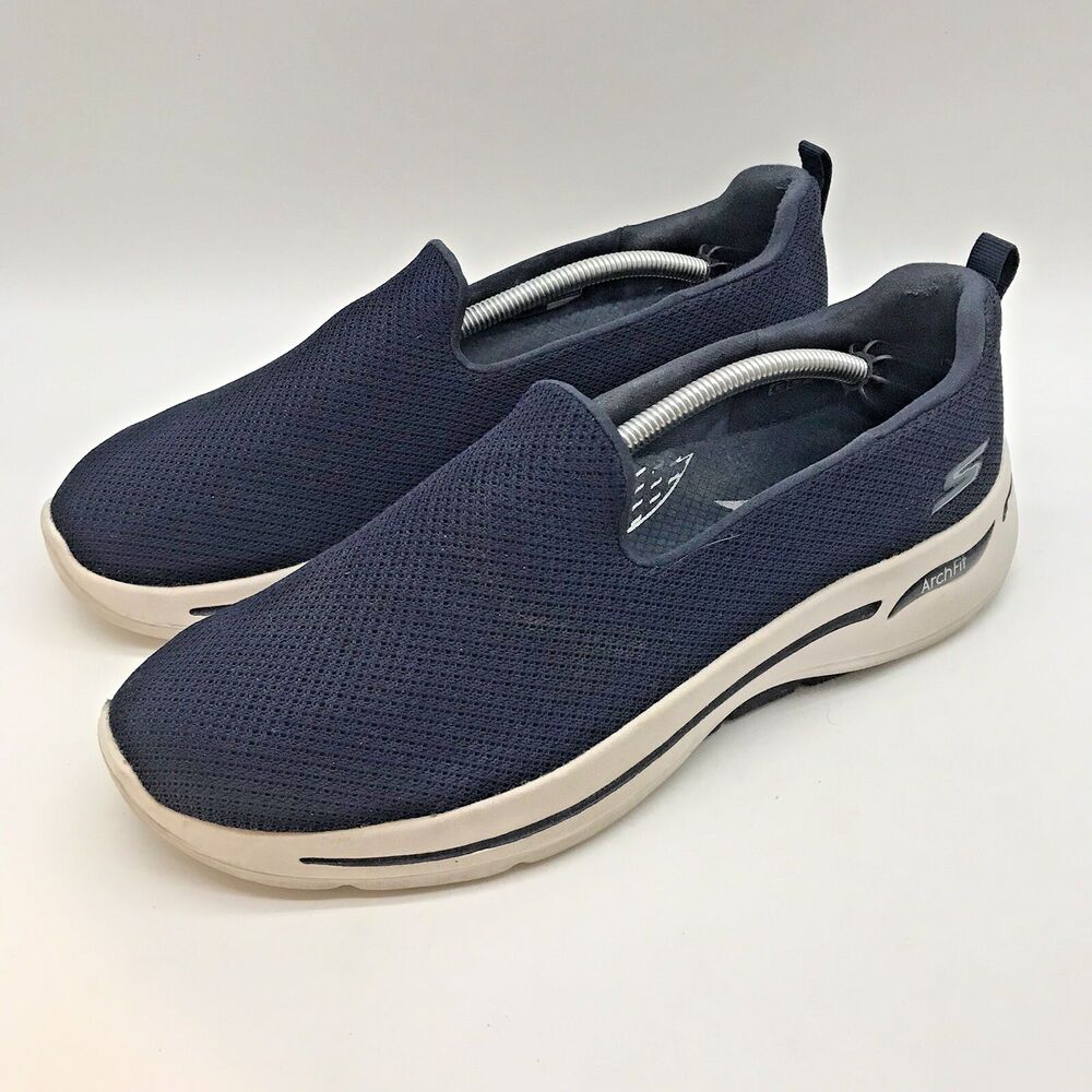 Skechers Go Walk Air Cooled Arch Fit Loafers Women's 10 Navy Blue Slip On Shoes